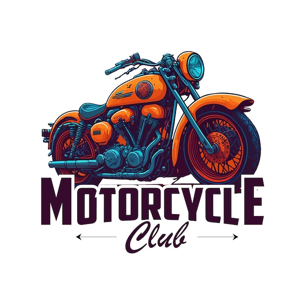 Motorcycle t shirt label design with motorcycle element illustration