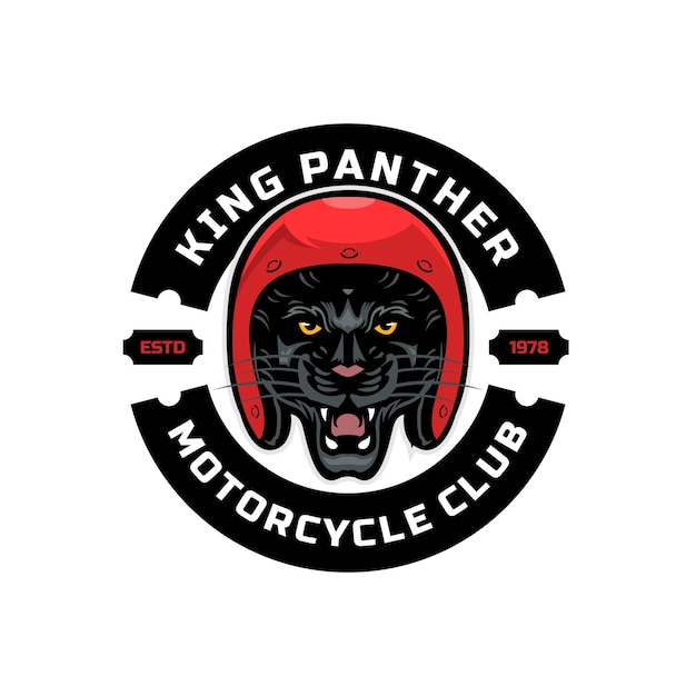 Motorcycle theme vector with panther