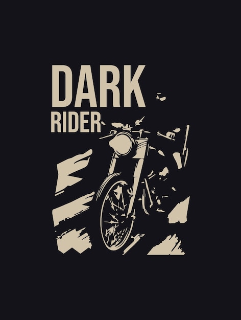 オートバイのベクトル グラフィックと T シャツ デザインのイラスト