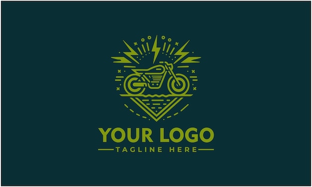 Вектор дизайна логотипа мотоцикла Винтажный транспортный логотип Вектор группового мотоцикла
