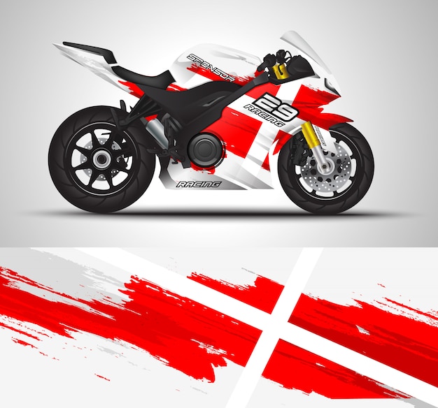 Motorcycle wrap decal and vinyl sticker