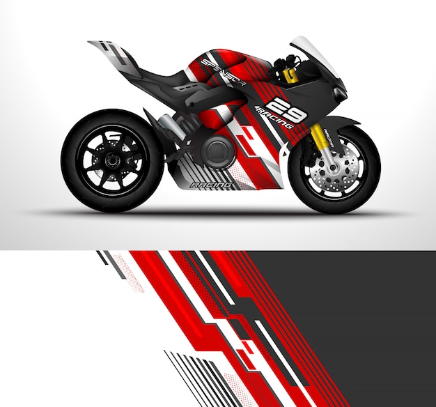 Vector motorcycle wrap design