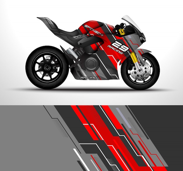 Vettore design avvolgente per moto