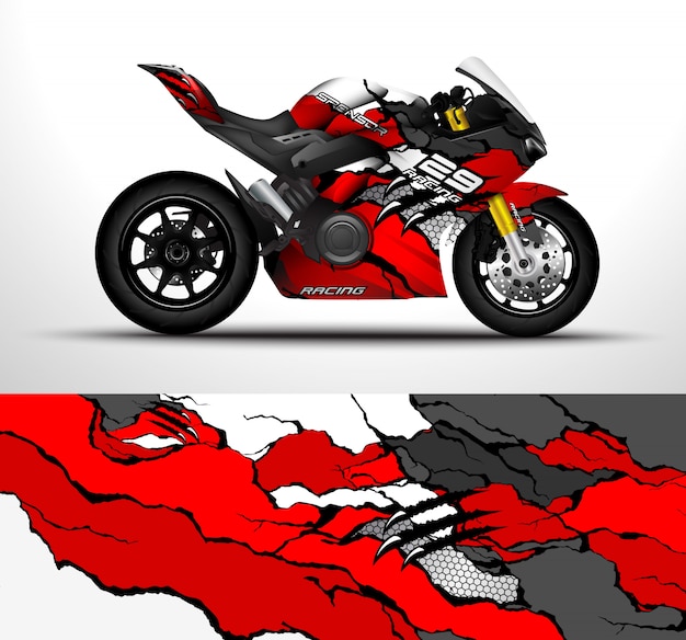 Motorcycle wrap design