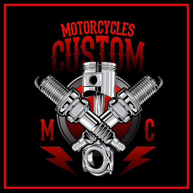 Vector motorcycles custom logo
