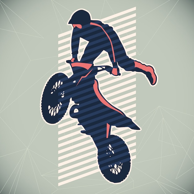 Vector motorcycling illustration