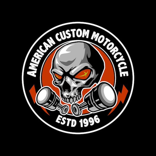 motorfiets aangepast logo-ontwerp