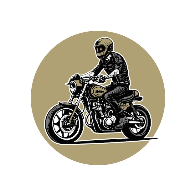 motorfiets caferacer vector voor t-shirt ontwerp