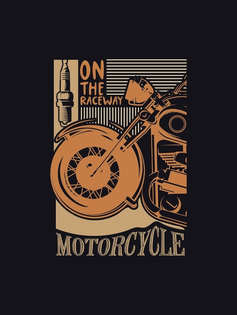 Motorfiets hobby's vector graphics illustratie t-shirt ontwerp afdruksjabloon