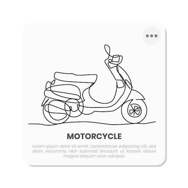 motorfiets illustratie ontwerp met lijnen