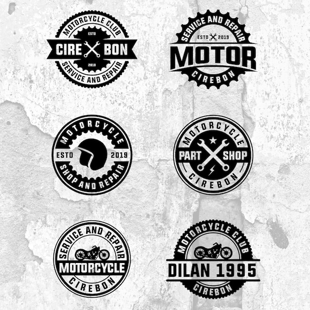 Vector motorfiets-insignes