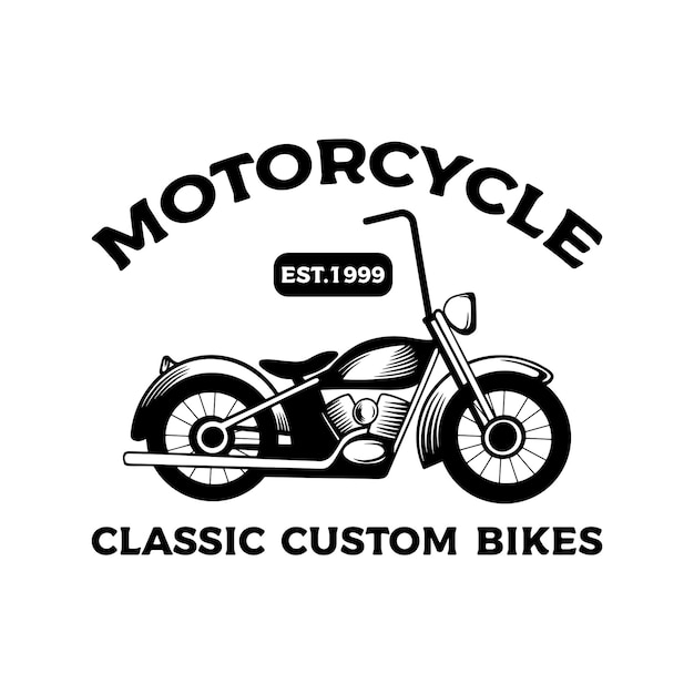 Motorfiets logo vector ontwerpsjabloon