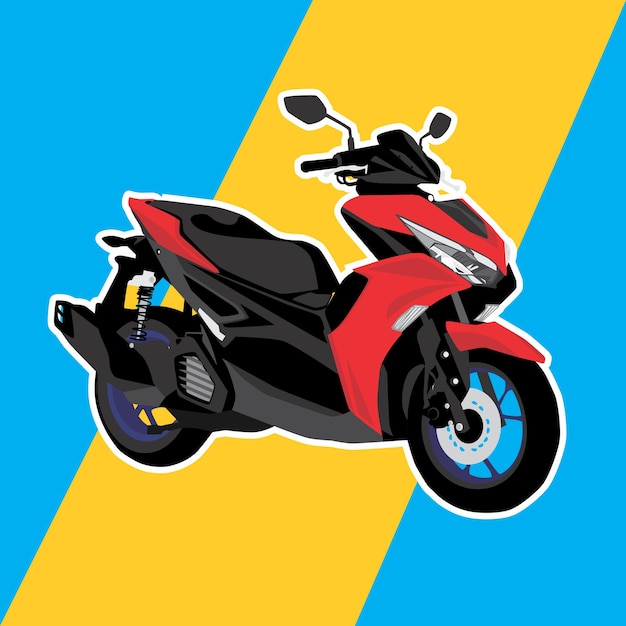 motorfiets scooter model matic vector ilustration