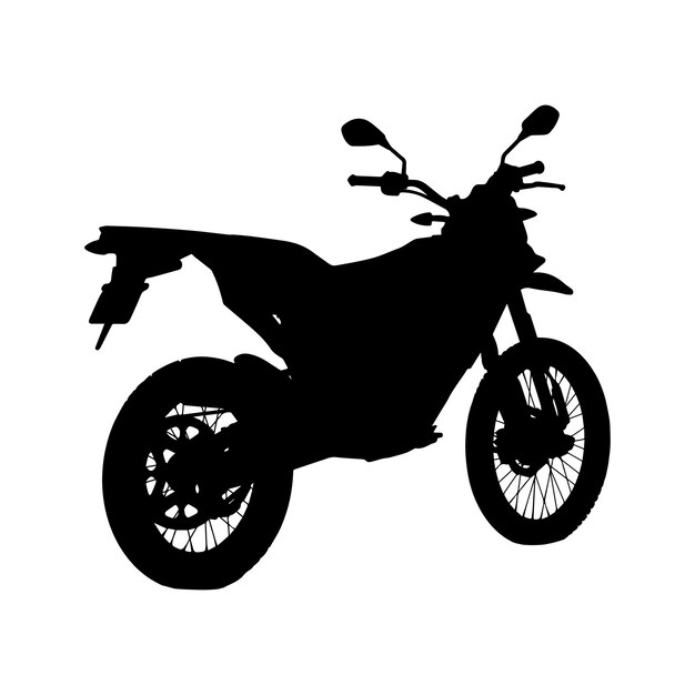 motorfiets silhouet geïsoleerd zwart op witte achtergrond vector illustratie