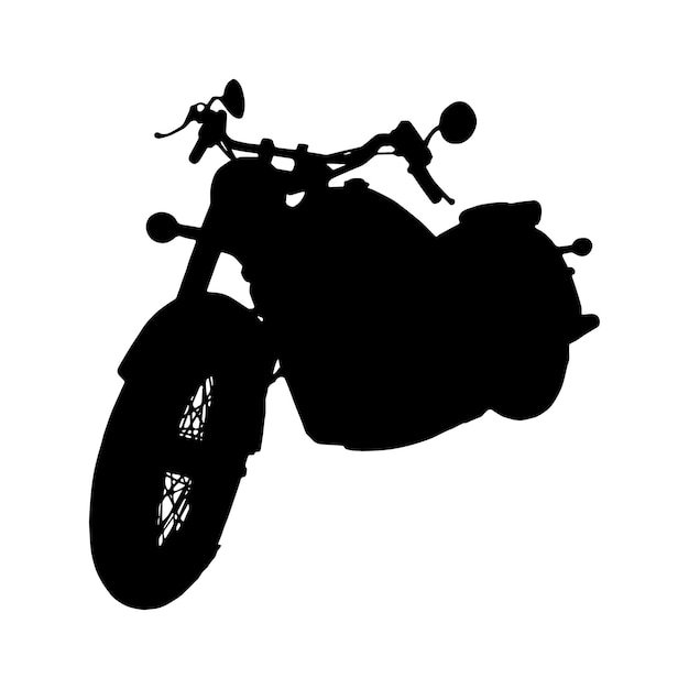 motorfiets silhouet geïsoleerd zwart op witte achtergrond vector illustratie