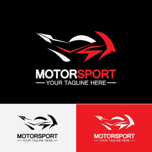 Motorfiets Sport Logo Symbool Vectorillustratie Ontwerpsjabloon