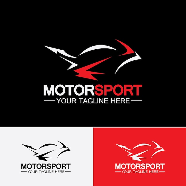 Motorfiets sport logo symbool vectorillustratie ontwerpsjabloon