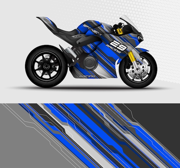 Vector motorfiets sportbikes wrap sticker en vinyl sticker ontwerp