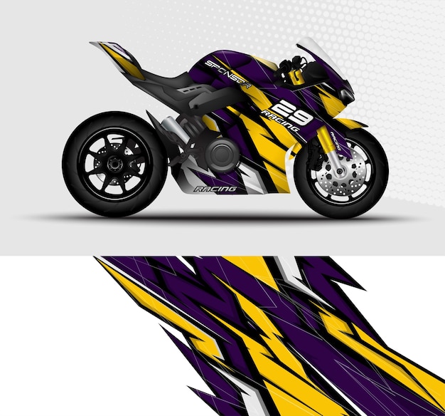 Motorfiets Sportbikes wrap sticker en vinyl sticker ontwerp