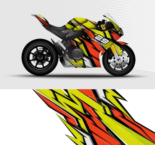 Motorfiets sportbikes wrap sticker en vinyl sticker ontwerp