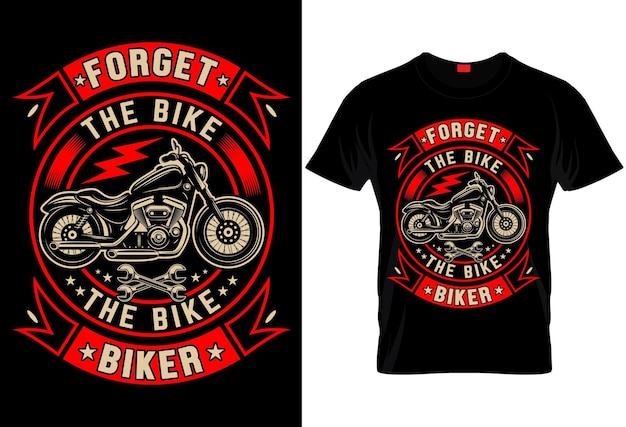 Motorfiets t-shirt ontwerp en motorrijder t-shirt