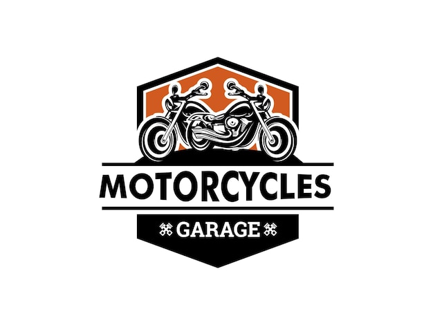 Motorfiets vintage logo concept geïsoleerde vector illustratie