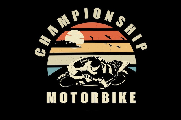 Motorkampioenschap silhouet ontwerp