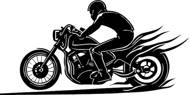 Motorrijder achterkant tattoo illustratie 4