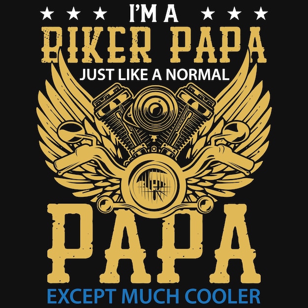 Motorrijder papa tshirt ontwerp