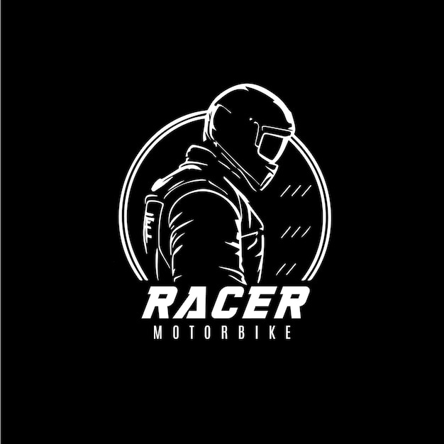 Motorrijder pictogram motorfiets biker embleem snelheid rider teken motorrijden logo sjabloon vectorillustratie