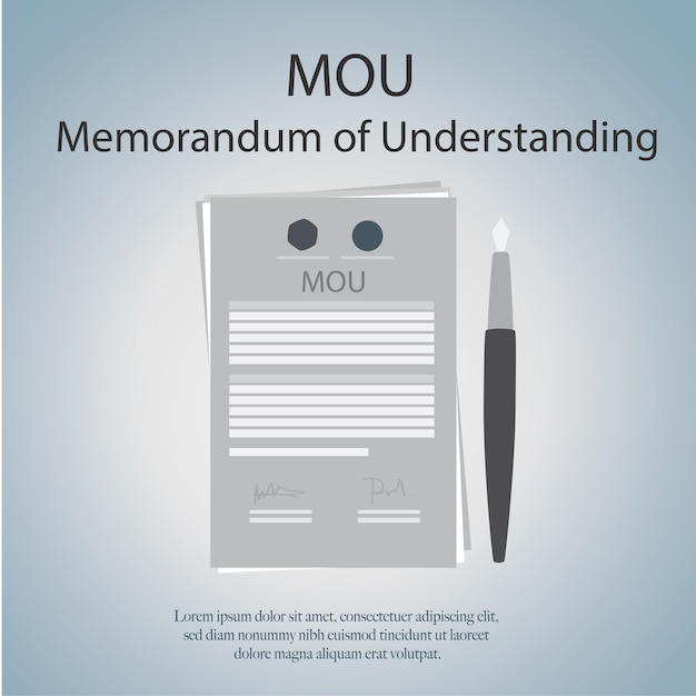 Vector mou memorandum of understanding.