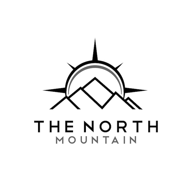 Mount Compass Mountain Peak for Travel Adventure logo design inspiration