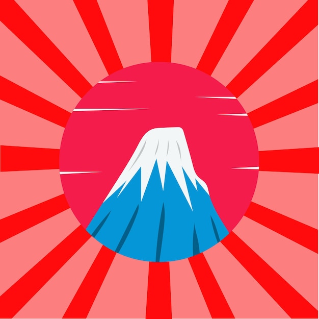 Вектор Логотип горы фудзи япония