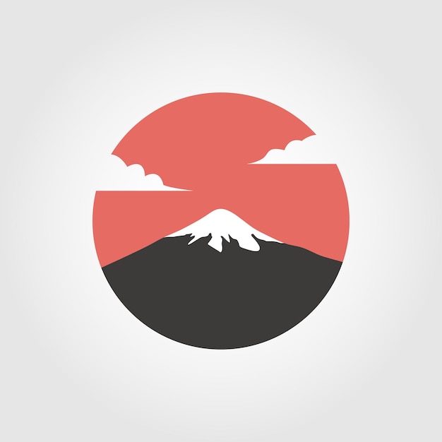 Vector mount fuji japanese landscape vector