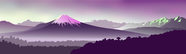 Mount Fuji zonsondergang