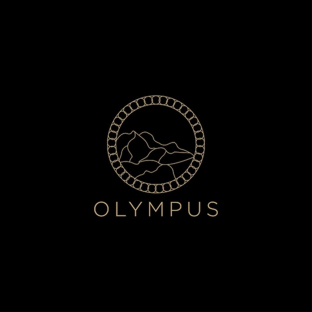 Mount olympus logo icon vector image