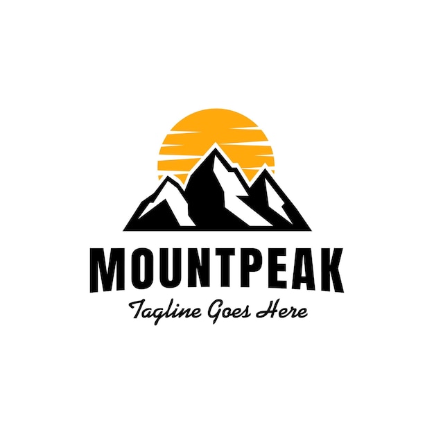 Mount Peak berglandschap Logo