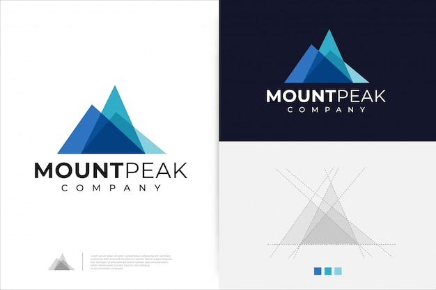 Mount peak logo ontwerpsjabloon.