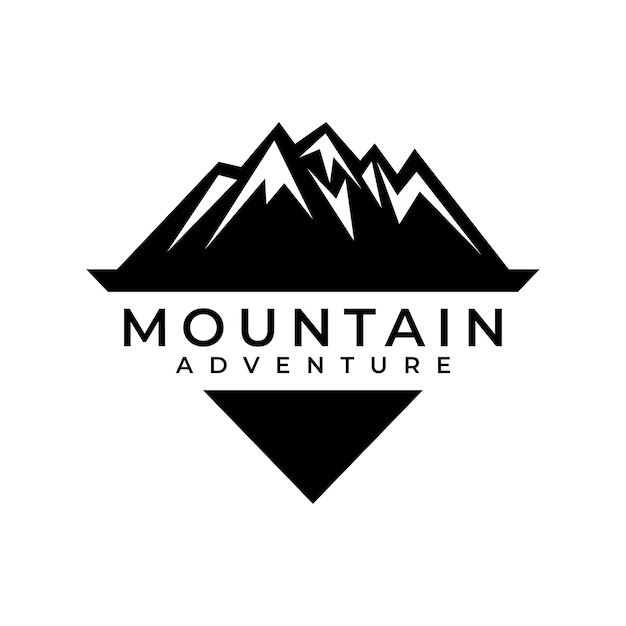 Mount peak mountain logo hipster vintage retrò icona vettore illustrazione