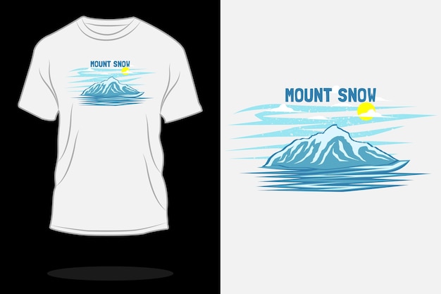 Mount sneeuw retro vintage t-shirtontwerp