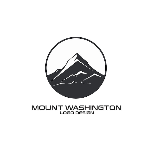 Векторный дизайн логотипа маунт-вашингтон
