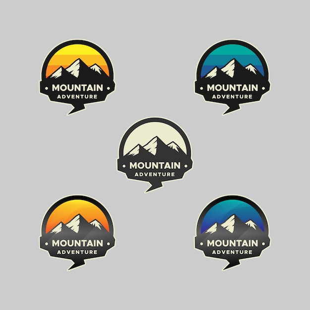 Mountain adventure badge logo