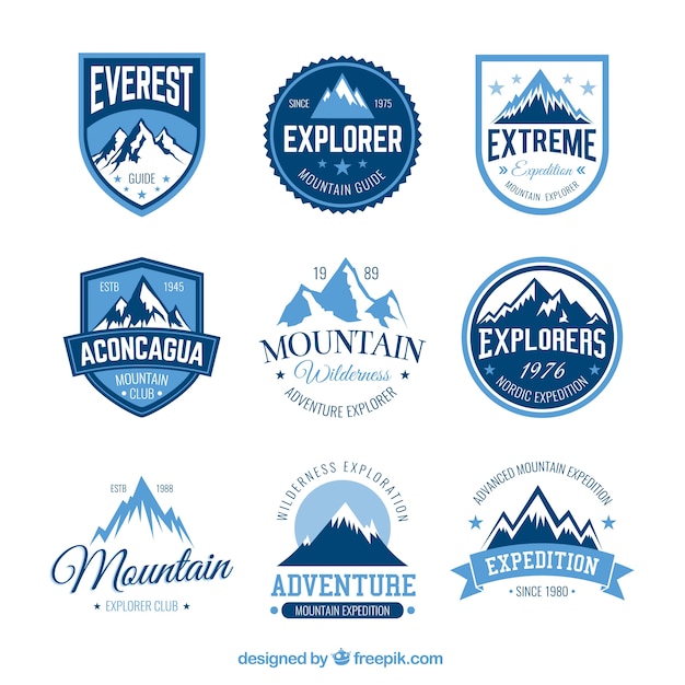 Mountain adventure badges