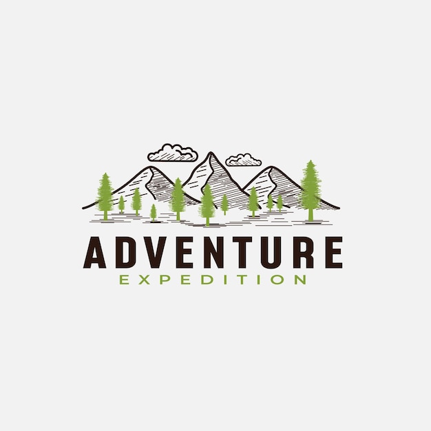 Mountain Adventure 로고 디자인 Inspiration For Adventure Club