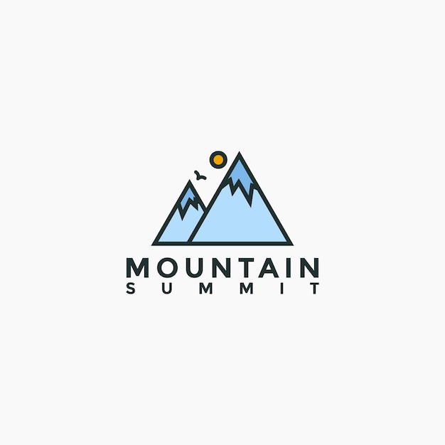 mountain adventure logo icon and illustration with vintage style