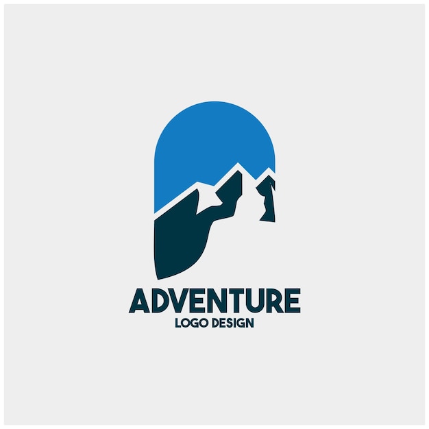 mountain adventure logo illustration vector design