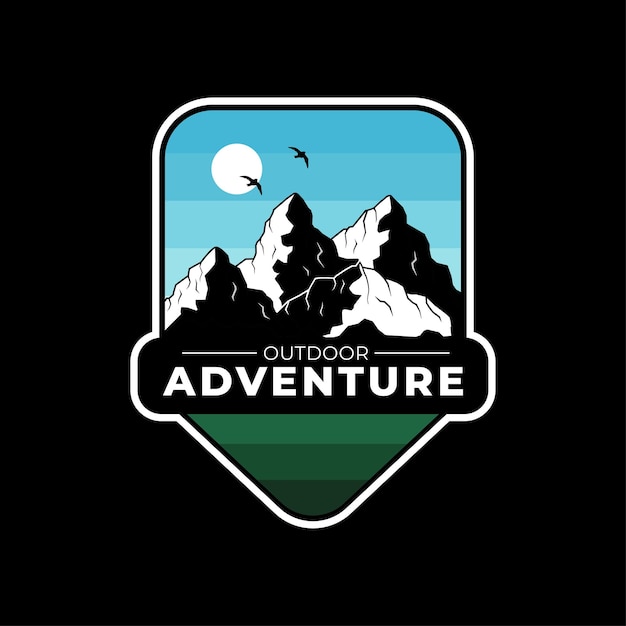 mountain adventure logo template design