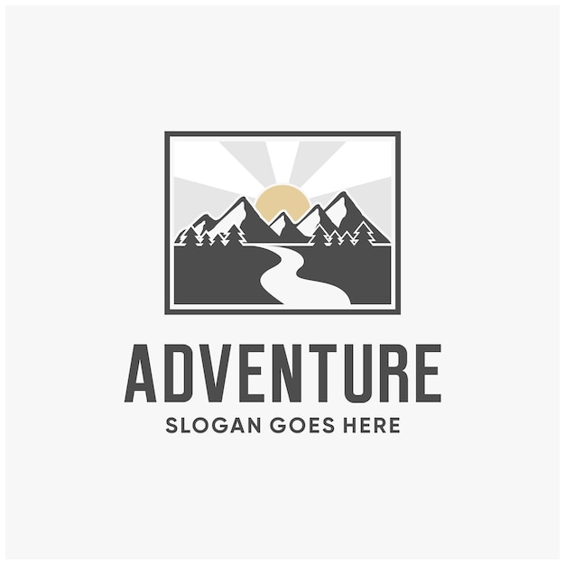 Premium Vector | Mountain adventure logo template inspirations