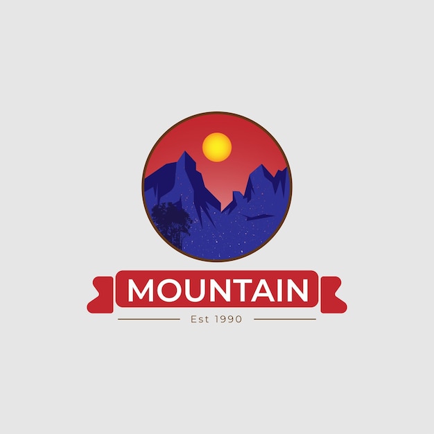 Mountain adventure logo template