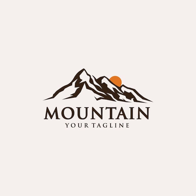 Mountain adventure logo template